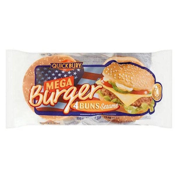 Quickbury Burger Buns 4 stk. 300g