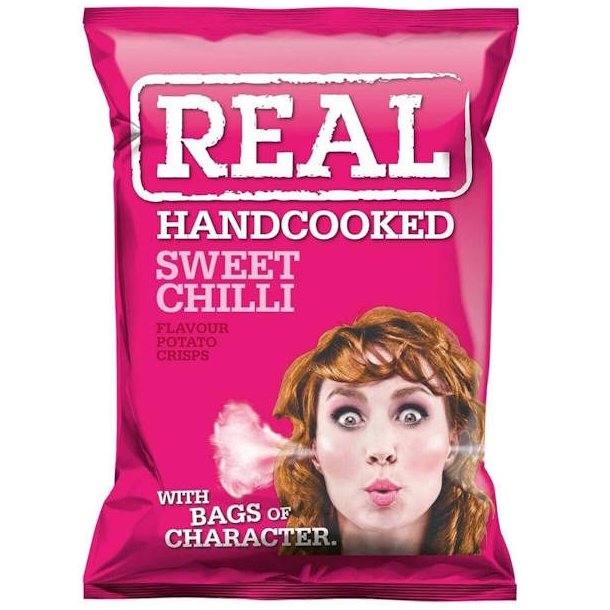 Real Hand Cooked Sweet Chilli Flavour Potato Crisps 35 g