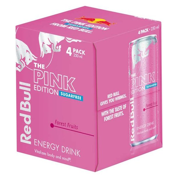 Red Bull Pink Edition Sugarfree 4x0,25l + Pant