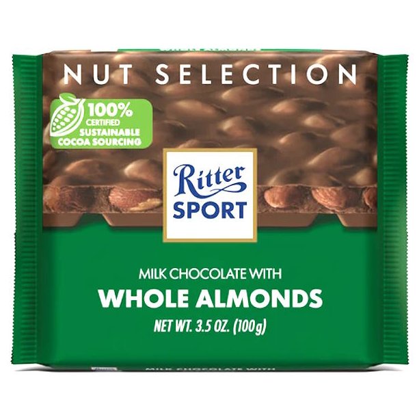 Ritter Sport Whole Almonds 100g