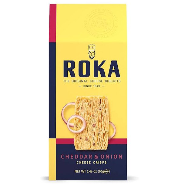 Roka Cheddar &amp; Onion Kiks 70g