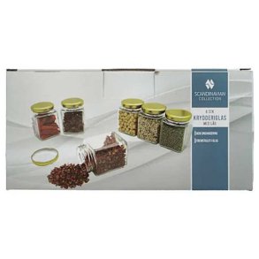 Scandinavian Collection 6 stk. Krydderiglas med L�g
