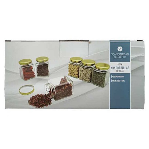 Scandinavian Collection 6 stk. Krydderiglas med L�g