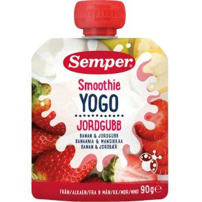 Semper Smoothie Yogo Banan & Jordb�r 90g