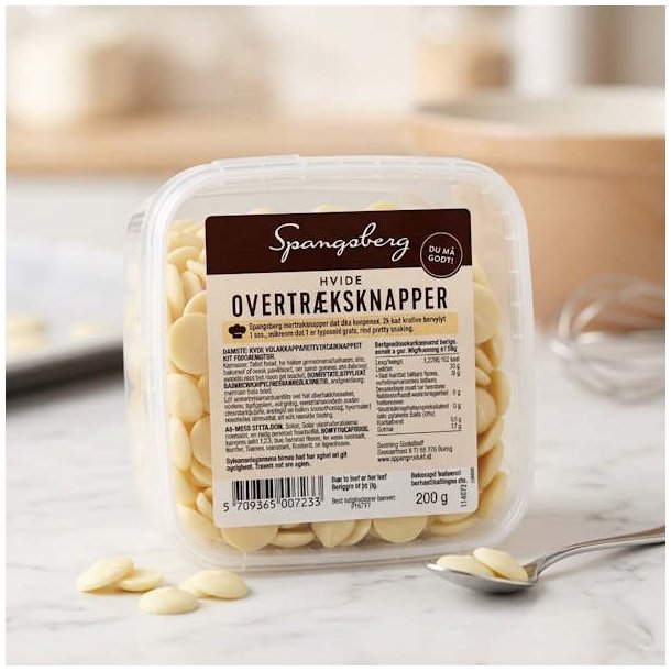 Spangsberg Hvide Overtr�ksknapper 200g
