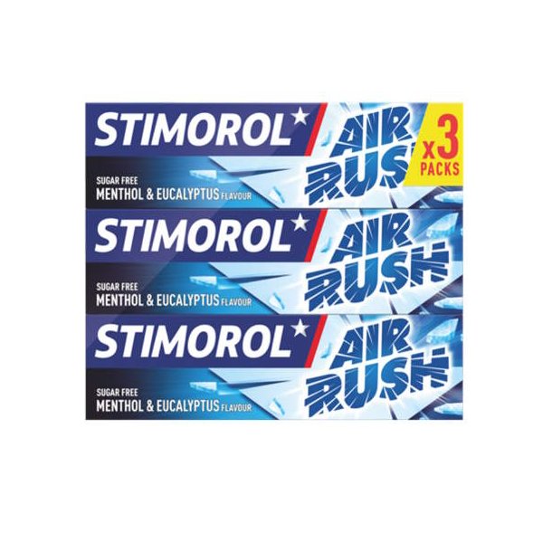 Stimorol Air Rush Menthol &amp; Eucalyptus 3x14 g