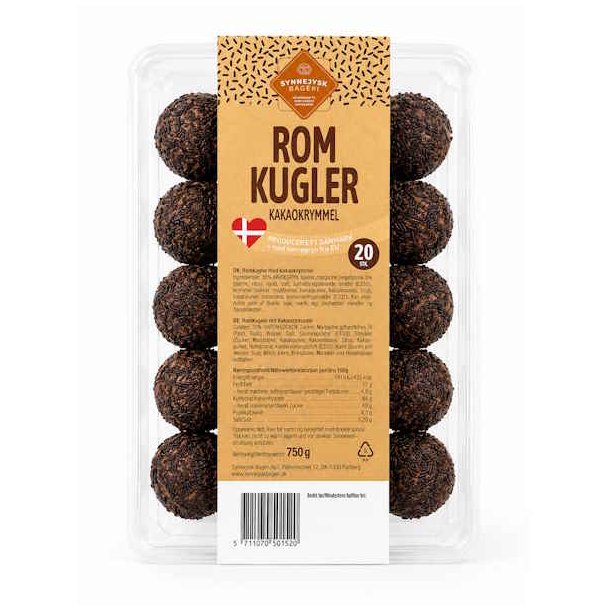 Synnejysk Bageri Romkugler Kakaokrymmel 750g
