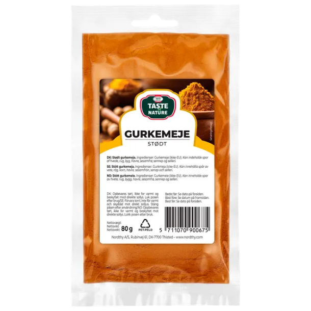 Taste of Nature st�dt Gurkemeje 80g