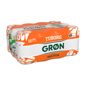 Tuborg Grn kologisk Roskilde 12x0,33l + Pant
