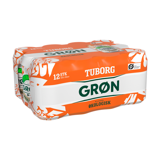 Tuborg Grn kologisk Roskilde 12x0,33l + Pant