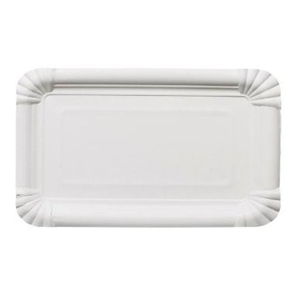 Verive Pap P�lsetallerken 20x13 cm Hvid 250 stk.