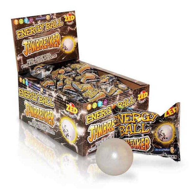 Zed Candy Jawbreaker Energy Ball - Hrd kugle med tyggegummi 90x14 g