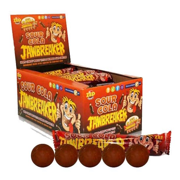 Zed Candy Jawbreaker Sour Cola - Hrd kugle med tyggegummi 40x41 g