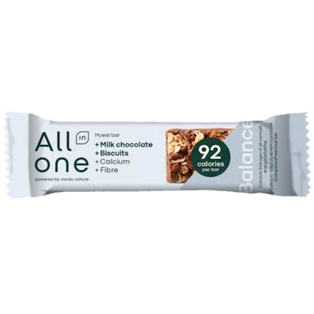 All in One Mslibar Balance Milk Chocolate &amp; Biscuits 25 g