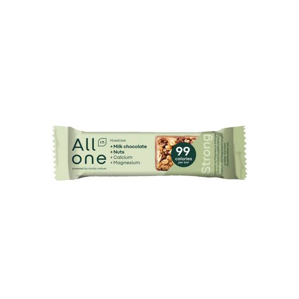All in One Mslibar Strong Milk Chocolate &amp; Nuts 25 g