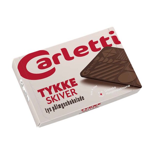 Carletti Tykke Skiver Lys Plgschokolade 105 g