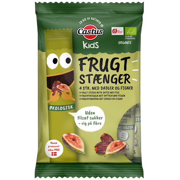 Castus �kologiske Frugtst�nger med Dadler &amp; Figner 4x20g