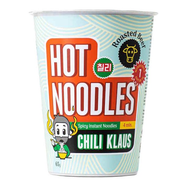 Chili Klaus Hot Noodles Roasted Beef Vindstyrke 7 65 g