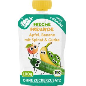 Freche Freunde �ble, Banan, Spinat & Agurk 100g