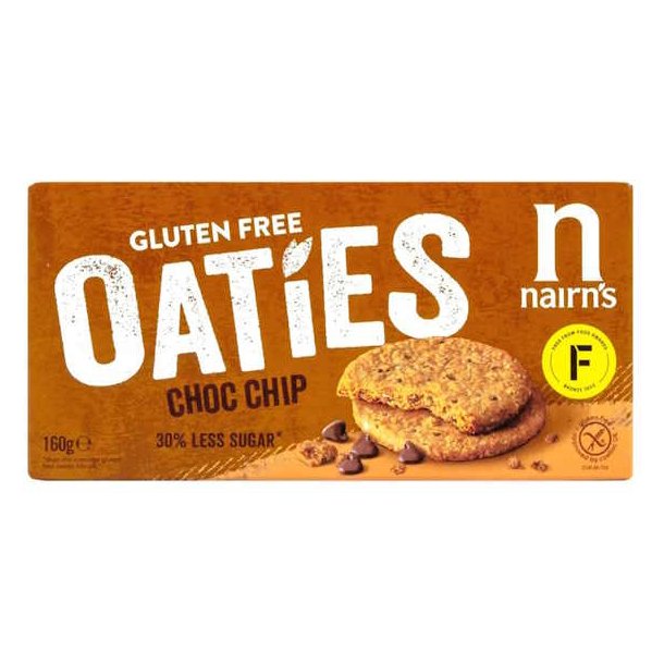 Oaties Glutenfri Havrekager Choc Chip 160g