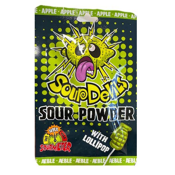Sour Devils Sour Powder With Lollipop �ble 13,5g
