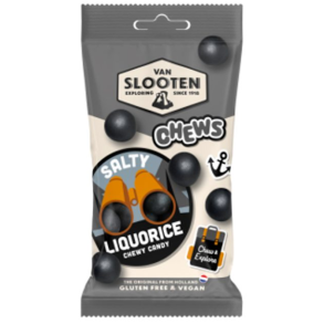 Van Slooten Chews Salty Liquorice 60g