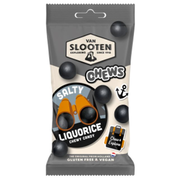 Van Slooten Chews Salty Liquorice 60g