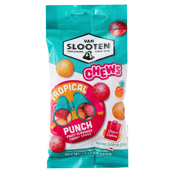 Van Slooten Chews Tropical Punch 60g