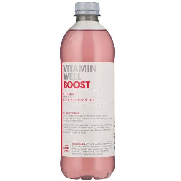Vitamin Well Boost Bl�b�r/Hindb�r 0,5l + Pant
